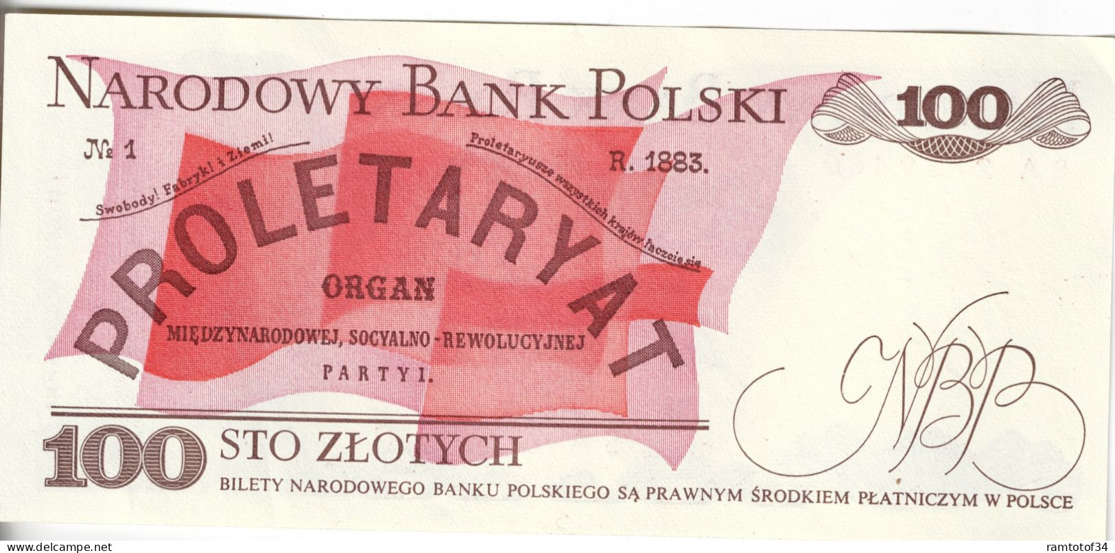 POLOGNE - 100 Zlotych 1986 UNC - Polonia