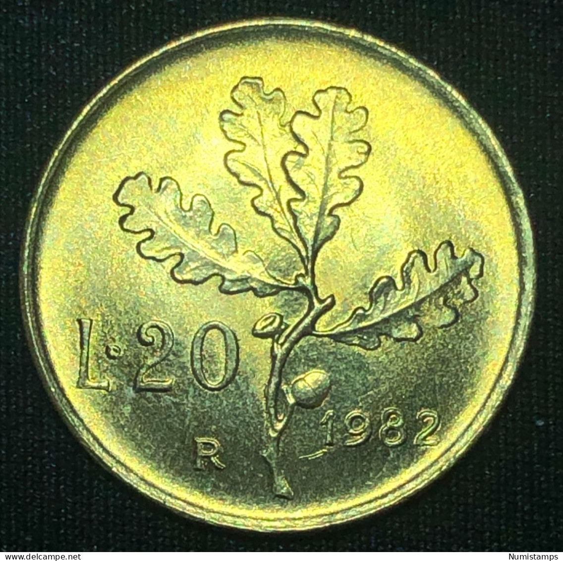 Italia 20 Lire, 1982 (FDC) - 20 Liras