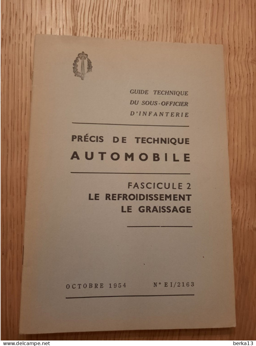 Guide Technique Du Sous-officier D'infanterie - Le Refroidissement 1954 - Francese