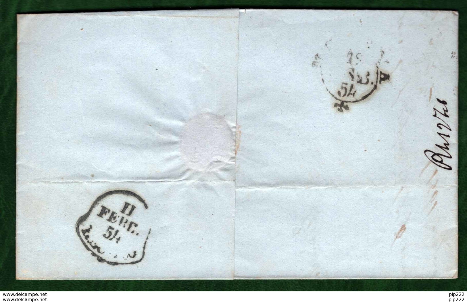 Parma 1853 15c Su Lettera Da Parma A Modena 10/2/54 Sass.7  VF/F - Parme