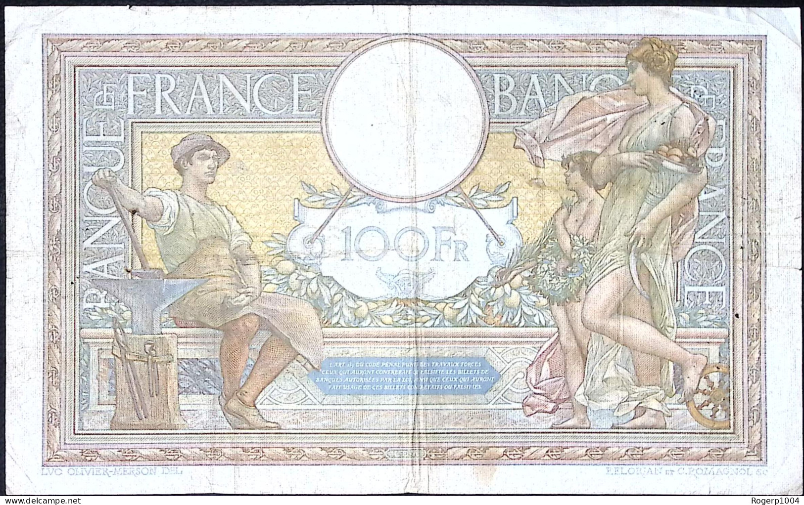 FRANCE * 100 Francs LOM * Date 19/05/1938 * Etat/Grade TTB/VF * Fay 25.19 * - 100 F 1908-1939 ''Luc Olivier Merson''