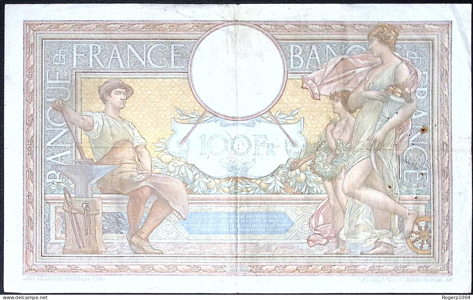 FRANCE * 100 Francs LOM * Date 03/11/1938 * Etat/Grade TTB+/XF * Fay 25.34 * Papier Chiffon - 100 F 1908-1939 ''Luc Olivier Merson''