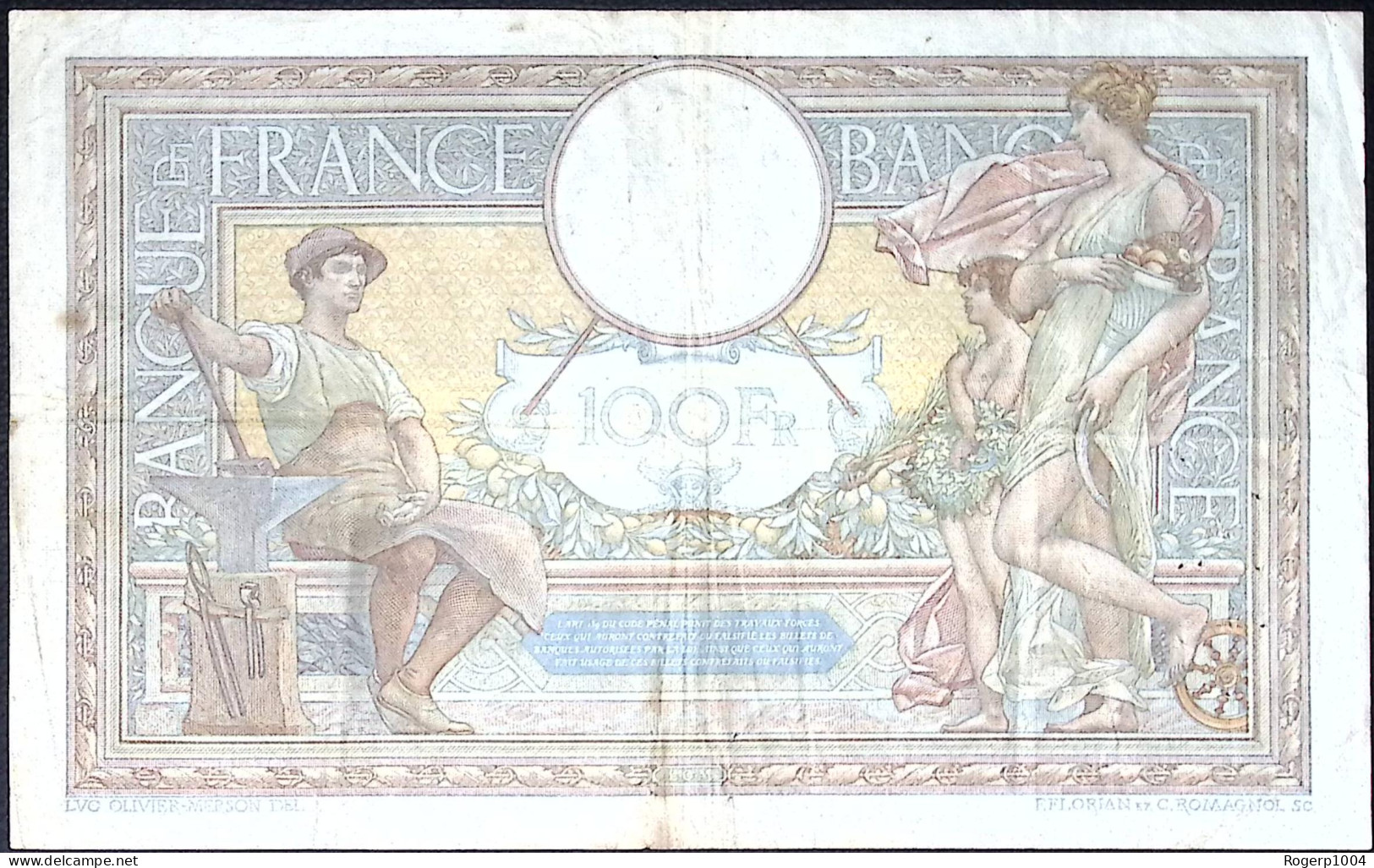 FRANCE * 100 Francs LOM * Date 05/01/1939 * Etat/Grade TTB/VF * Fay 25.38 * Papier Chiffon - 100 F 1908-1939 ''Luc Olivier Merson''