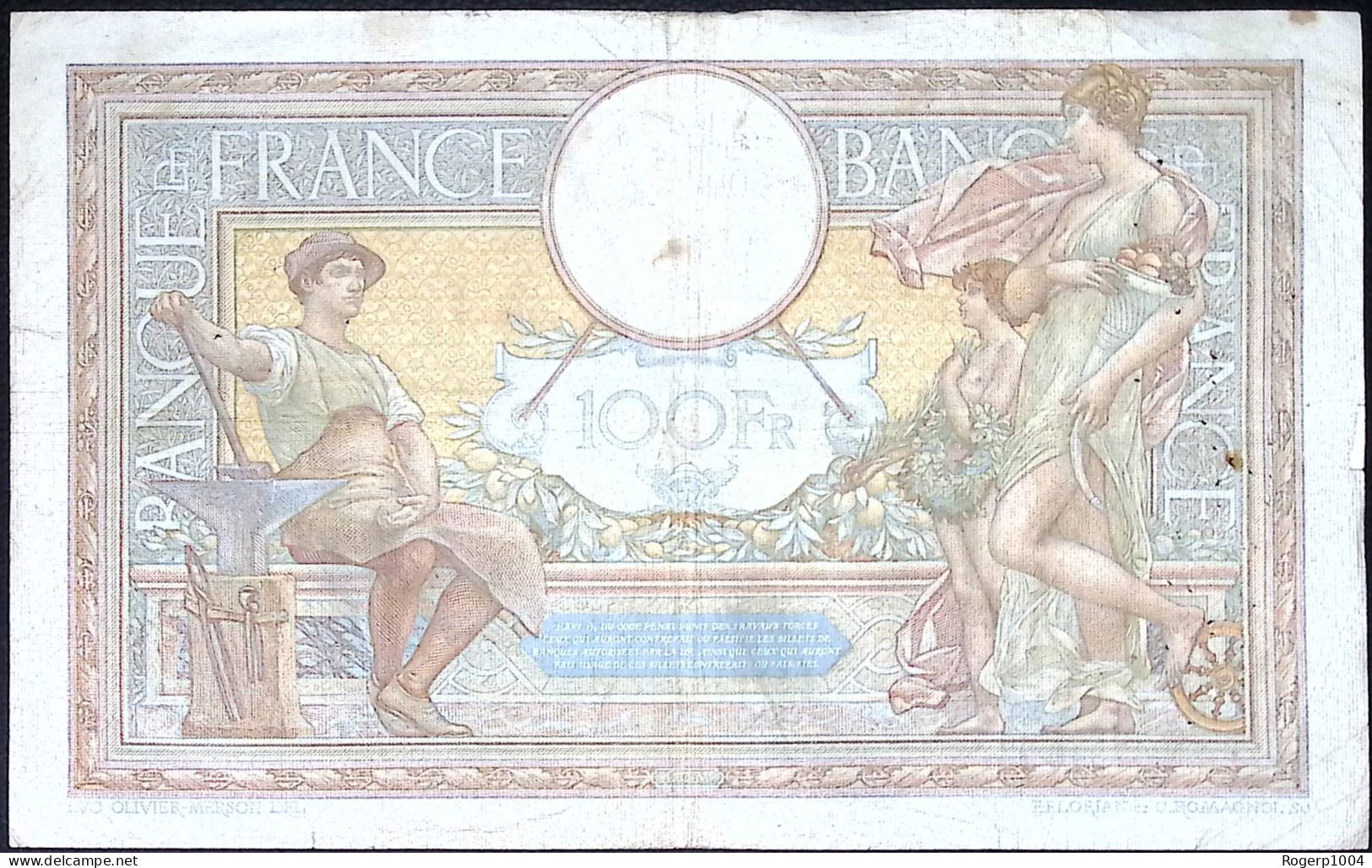 FRANCE * 100 Francs LOM * Date 06/07/1939 * Etat/Grade TTB/VF * Fay 25.48 * Papier Ramie - 100 F 1908-1939 ''Luc Olivier Merson''
