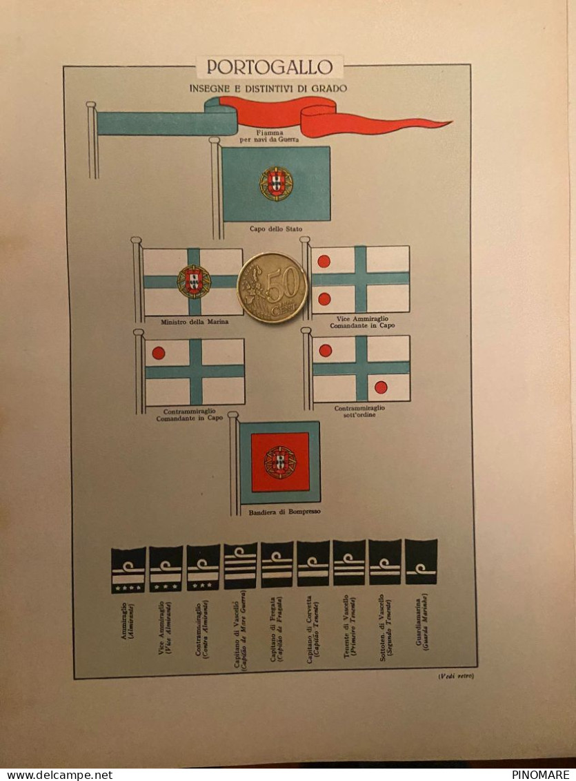 MARINA MILITARE INSEGNE E DISTINTIVI DI GRADO  - PORTOGALLO - 1937 - Material Und Zubehör