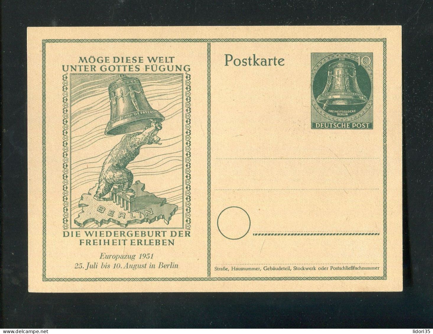 "BERLIN" 1951, Sonderpostkarte Mi. P 25 ** (4609) - Cartes Postales - Neuves