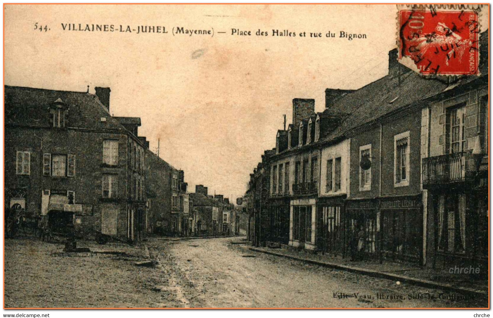 53 - VILLAINES La JUHEL - Place Des Halles Et Rue Du Bignon - Villaines La Juhel