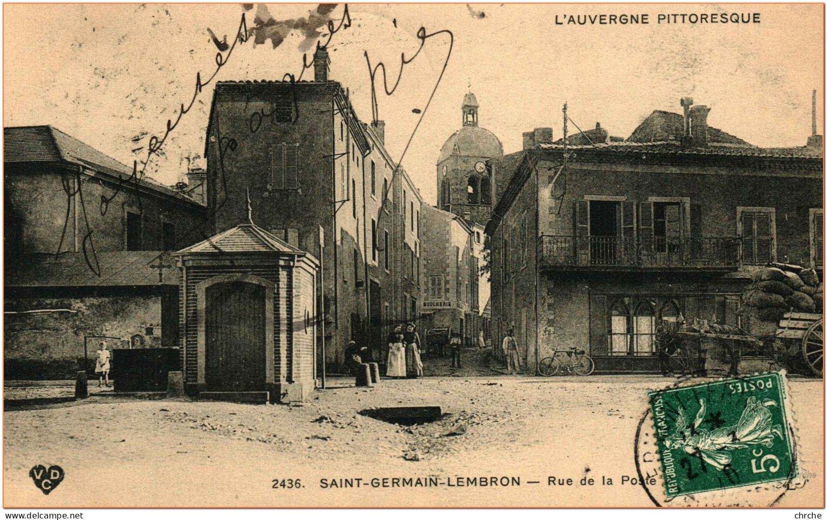 63 - SAINT GERMAIN LEMBRON - Rue De La Poste - Saint Germain Lembron