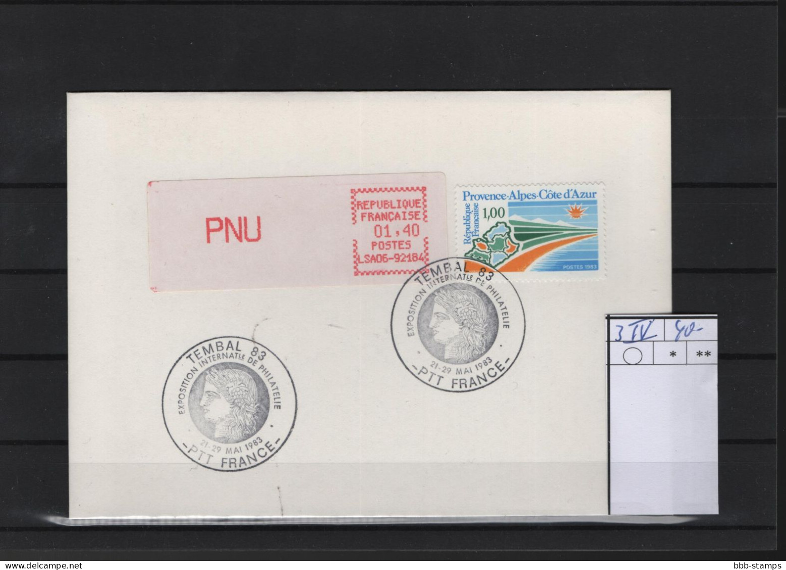 Frankreich Michel Cat.No. ATM Cover 3IV - 1969 Montgeron – Papel Blanco – Frama/Satas