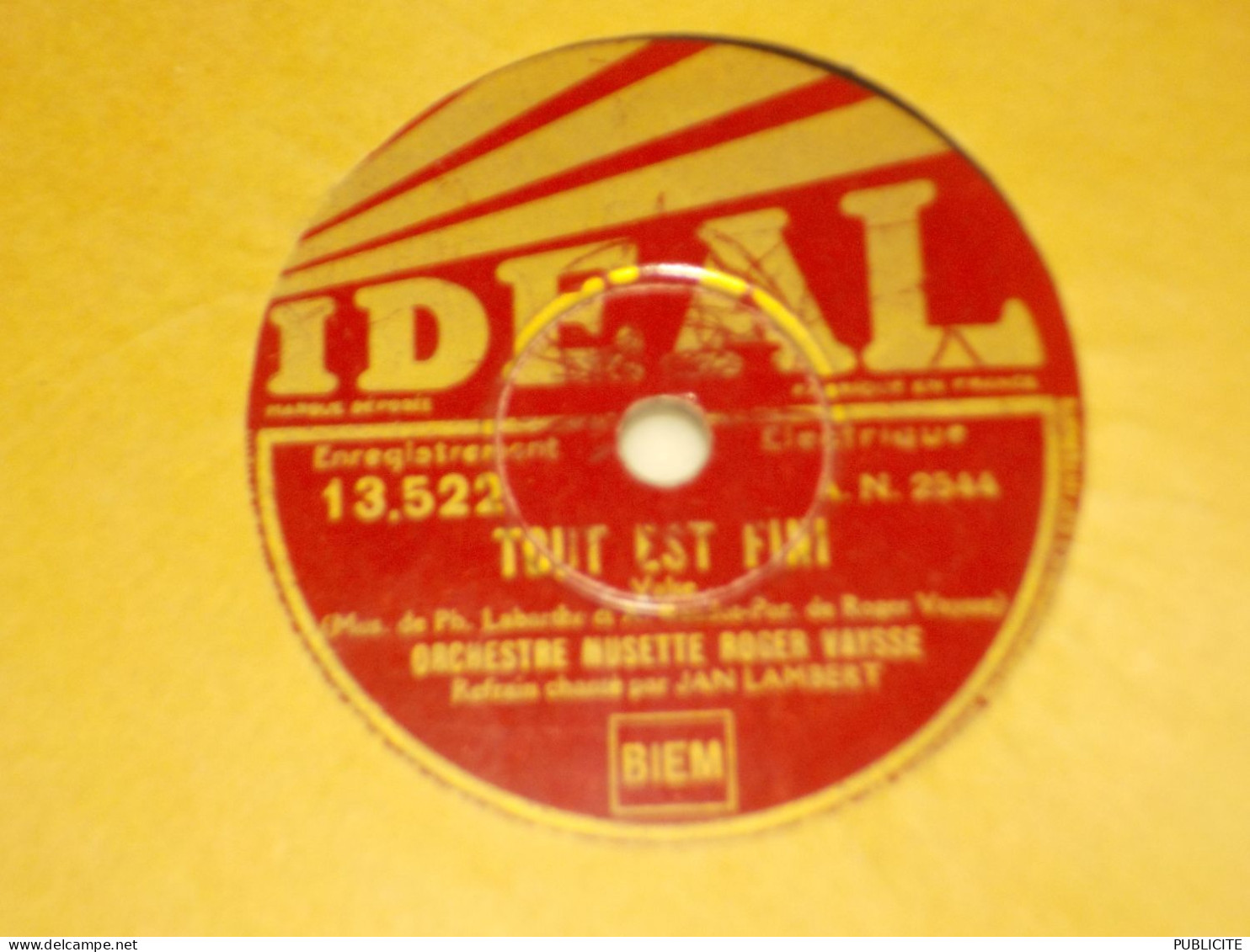 DISQUE 78 TOURS JAVA ET VALSE DE ROGER VAYSSE CHANTE PAR JAN LAMBERT 1956 - 78 Rpm - Schellackplatten