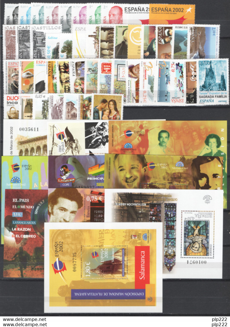 Spagna 2002 Annata Quasi Completa / Almost Complete Year Set **/MNH VF - Años Completos