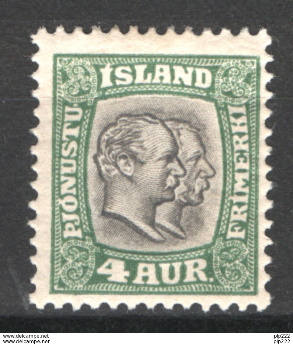 Islanda 1907 Servizio Unif.S25 */MH VF/F - Dienstzegels