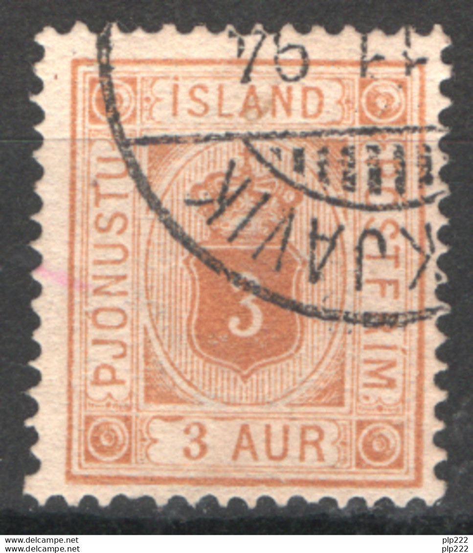 Islanda 1876 Servizio Unif.S3 Used VF/F - Dienstmarken