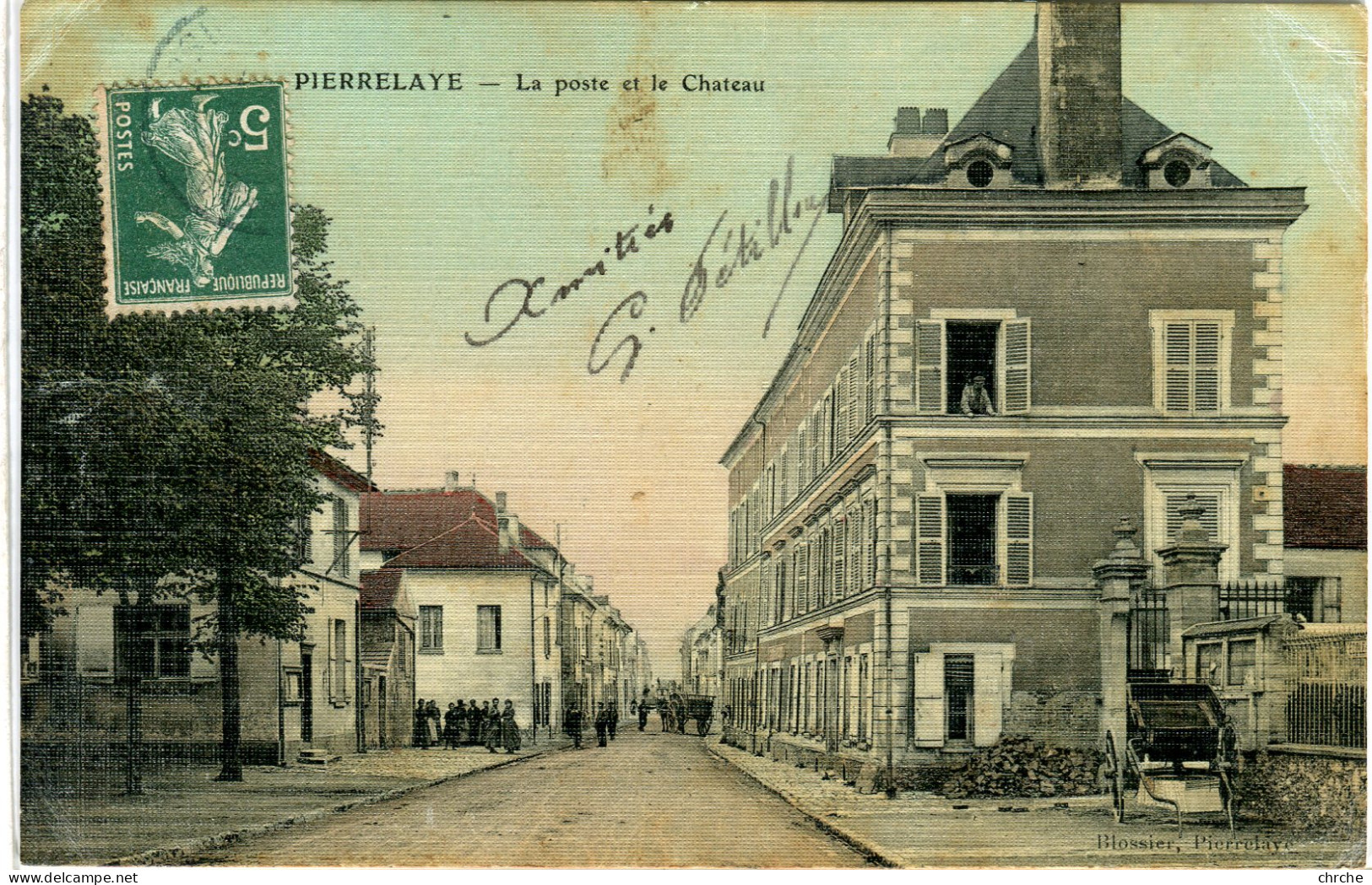 95 - PIERRELAYE - La Poste Et Le Château   *** PLAN RARE *** - Pierrelaye