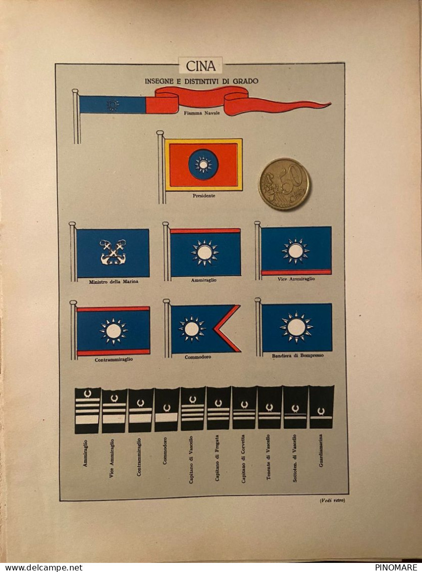 MARINA MILITARE INSEGNE E DISTINTIVI DI GRADO  - CINA - 1937 - Matériel Et Accessoires