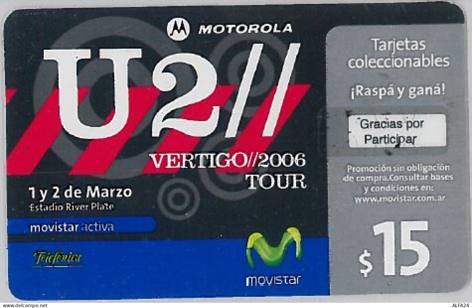 PREPAID PHONE CARD ARGENTINA (U.19.7 - Argentinië