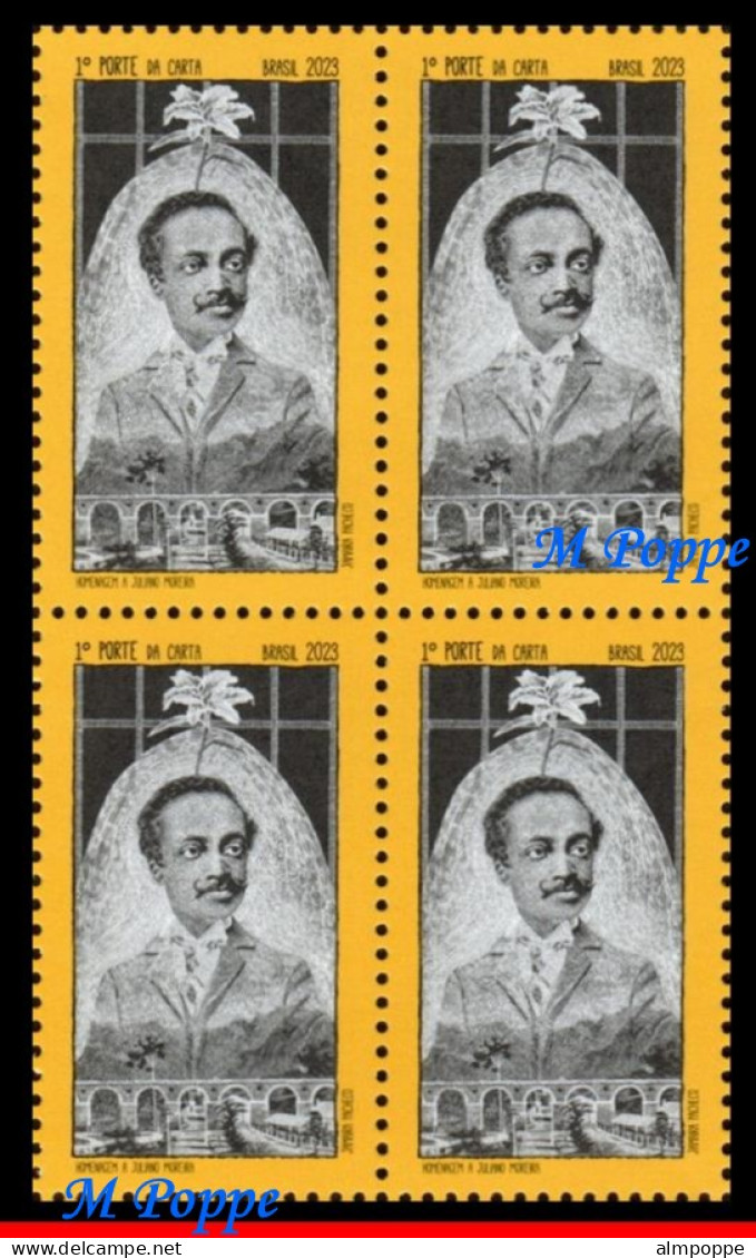 Ref. BR-V2023-14-Q BRAZIL 2023 - TRIBUTE TO JULIANOMOREIRA, PSYCHIATRIST, HEALTH, BLOCK MNH, FAMOUS PEOPLE 4V - Blocks & Sheetlets