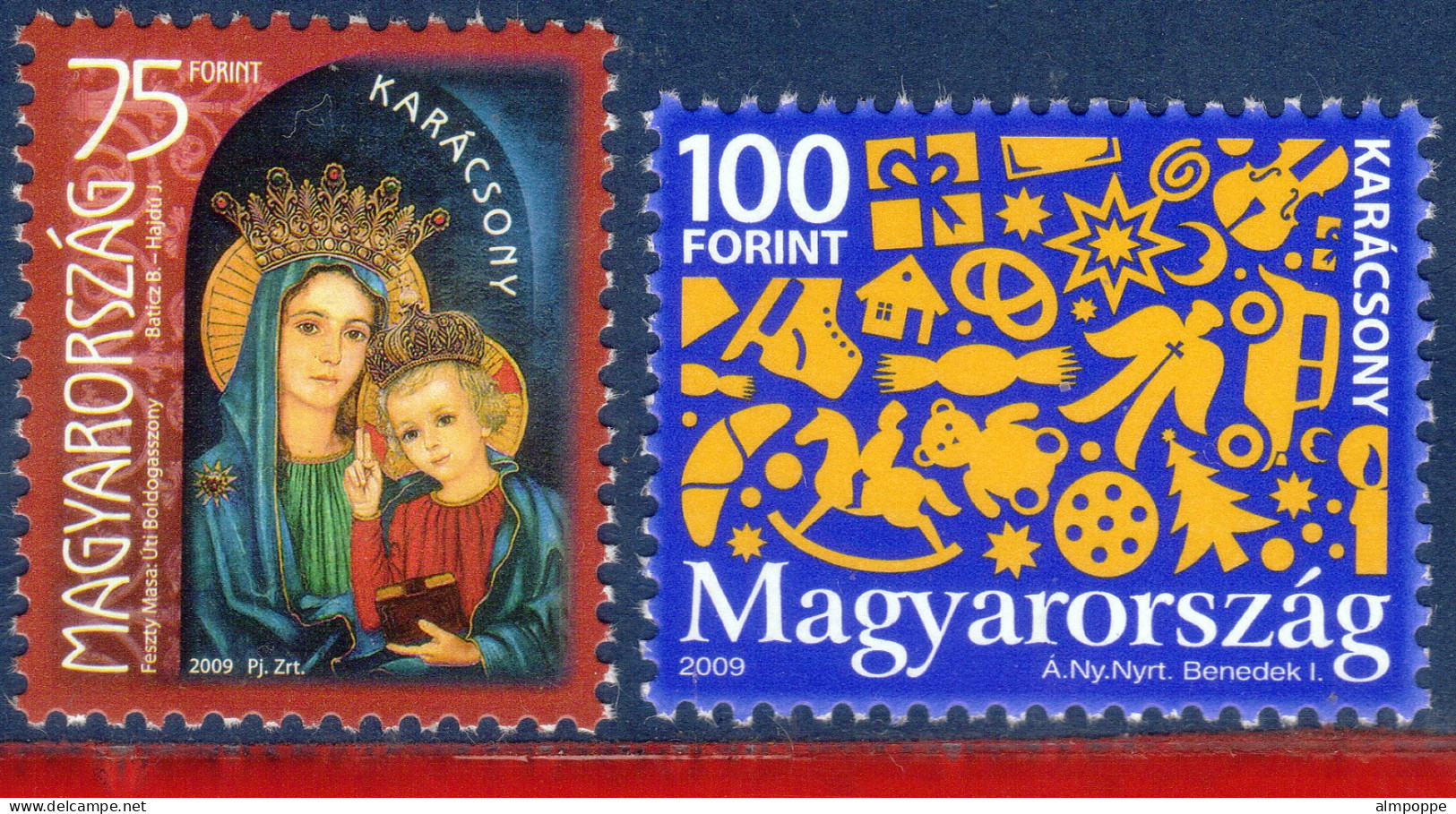 Ref. HU-V2009-1 HUNGARY 2009 - RELIGION - SET MNH, CHRISTMAS 2V - Nuevos