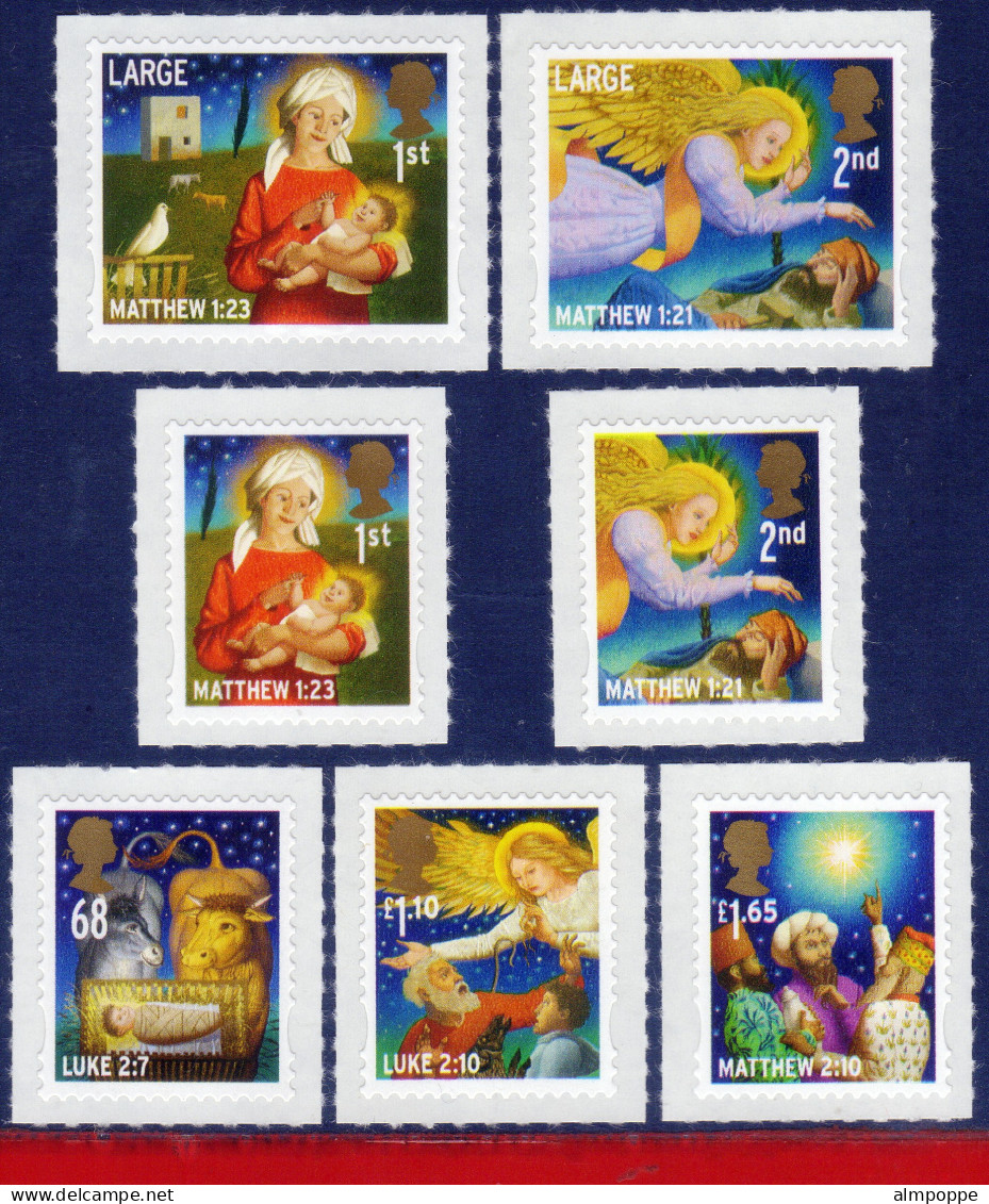 Ref. IN-V2011-1 GREAT BRITAIN 2011 - RELIGION, ANGELS,SELF-ADHESIVE, FULL SET MNH, CHRISTMAS 7V - Unclassified