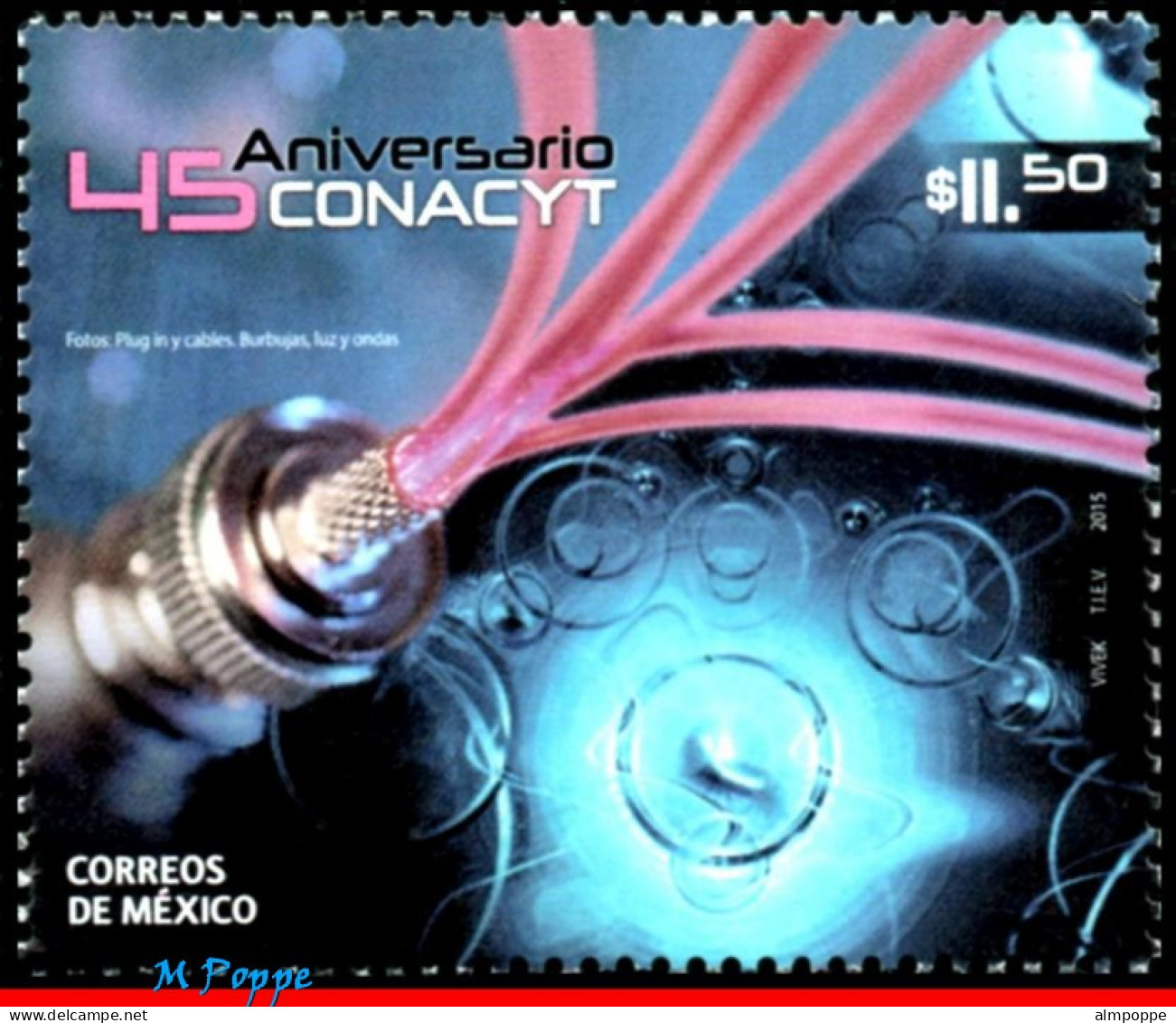 Ref. MX-2973 MEXICO 2015 - COUNCIL OF SCIENCE ANDTECHNOLOGY, CONACTY, CONNECTORS, MNH, SCIENCE 1V Sc# 2973 - Computers