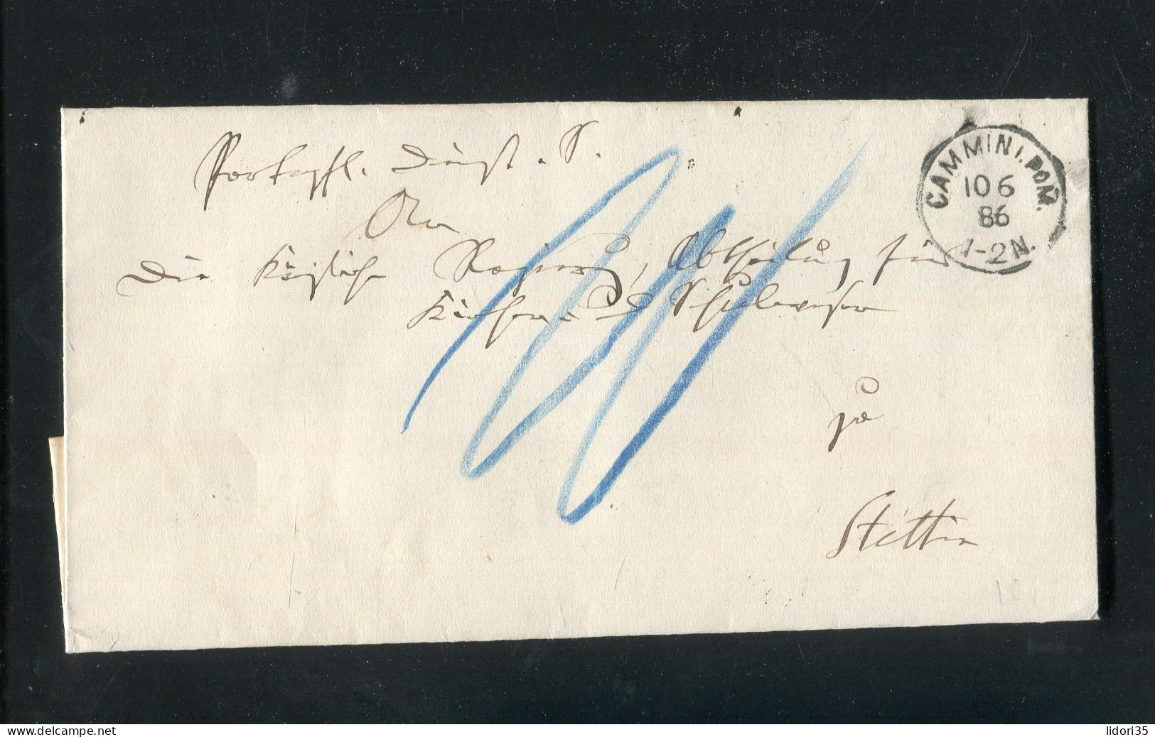 "DEUTSCHES REICH" 1886, Dienstbrief K1 "CAMMIN I. POM." (4623) - Dienstzegels
