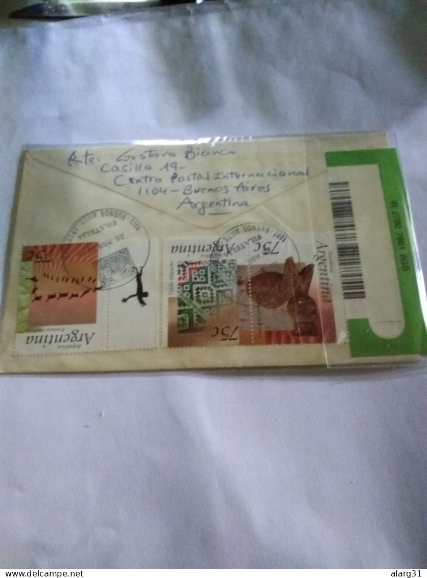 Argentina.to Jersey Channel Island The Saint Exupéry  From Bf On Reg Letter E7 Reg Post 1 Or 2 P. - Brieven En Documenten