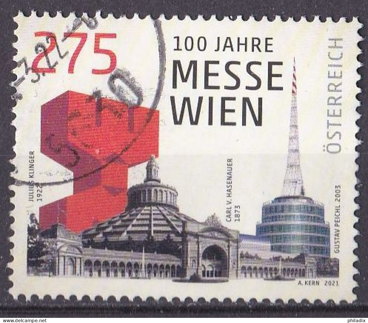 Österreich Marke Von 2021 O/used (A3-29) - Usados