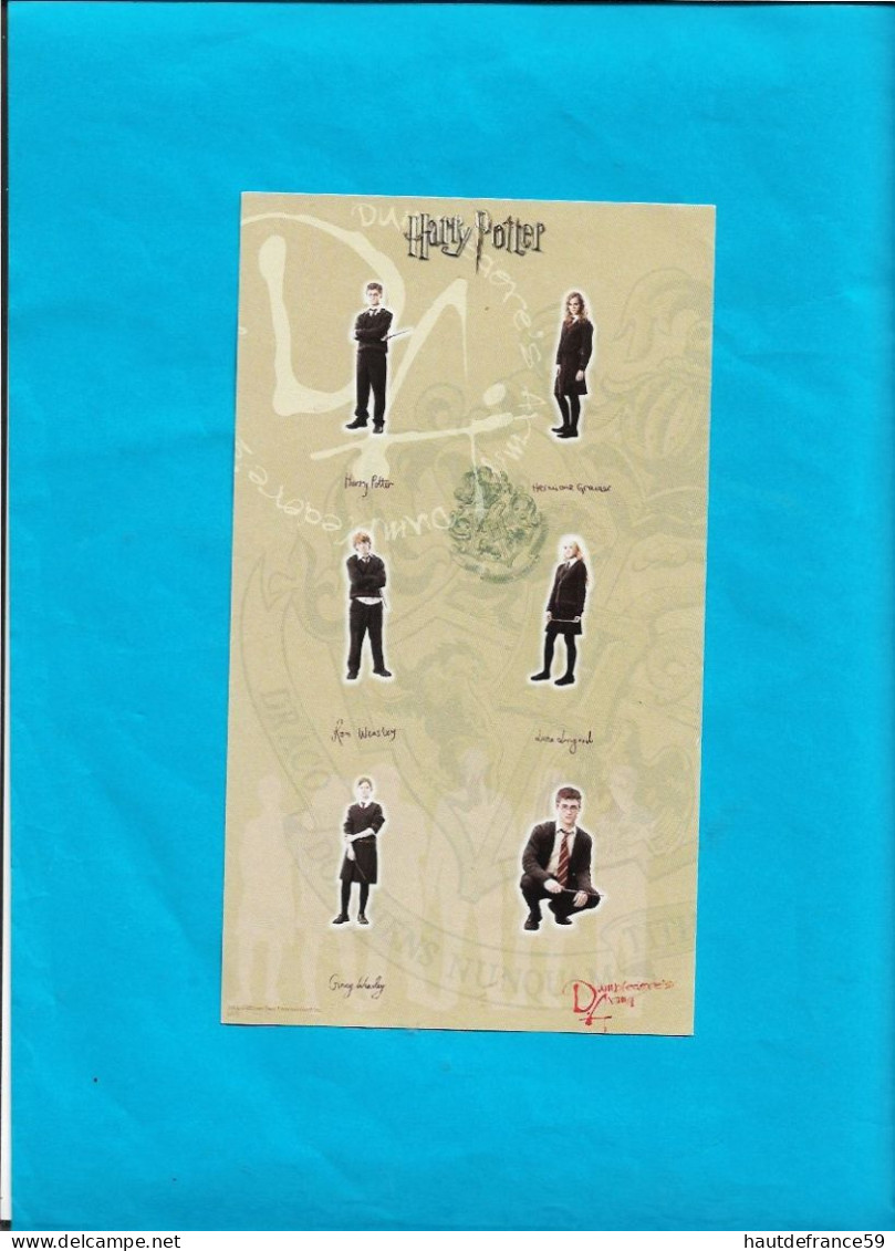 Rare Planche Adhésive  De Luxe , 6 Auto-collants HARRY POTTER ,  11,5cm X 20cm Comme Neuf - Kinderen