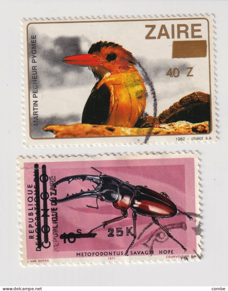 2 TIMBRES ZAIRE AVEC SURCHARGE    / 7857 - Other & Unclassified