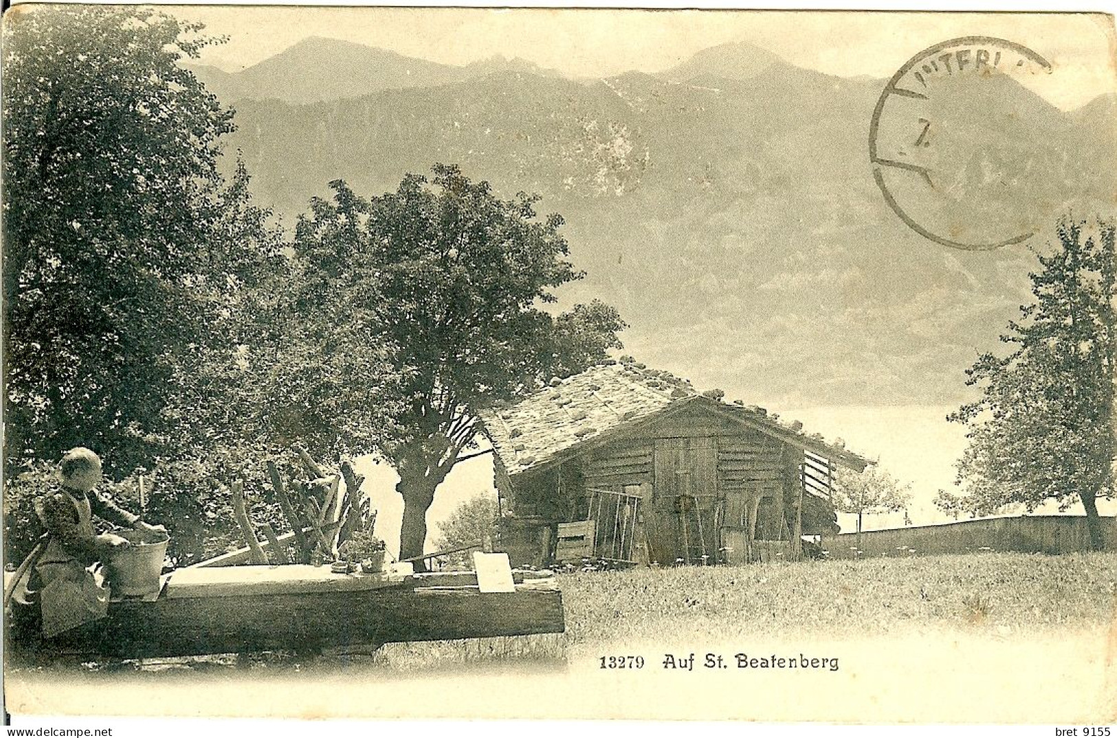 CARTE DE AUF St BEATENBERG 1908 A LA VUE DE CETTE CARTE ON RESPIRE LE BON AIR LA TRANQUILITE UNE PAIX IMMENSE - Beatenberg