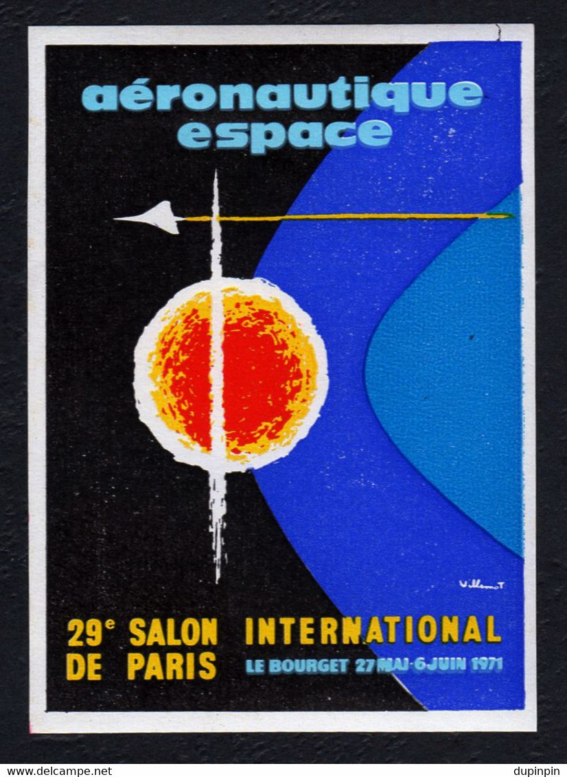 VIGNETTE NON DENTELE - Aéronautique Espace - 29 SALON INTERNATIONAL DE PARIS - Le Bourget 27 Mai - 6 Juin 1971 - Luftfahrt