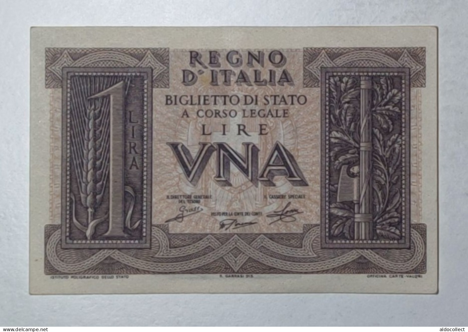 Regno D'Italia - 1 Lira Impero 1939 FDS / UNC - Regno D'Italia – 1 Lira