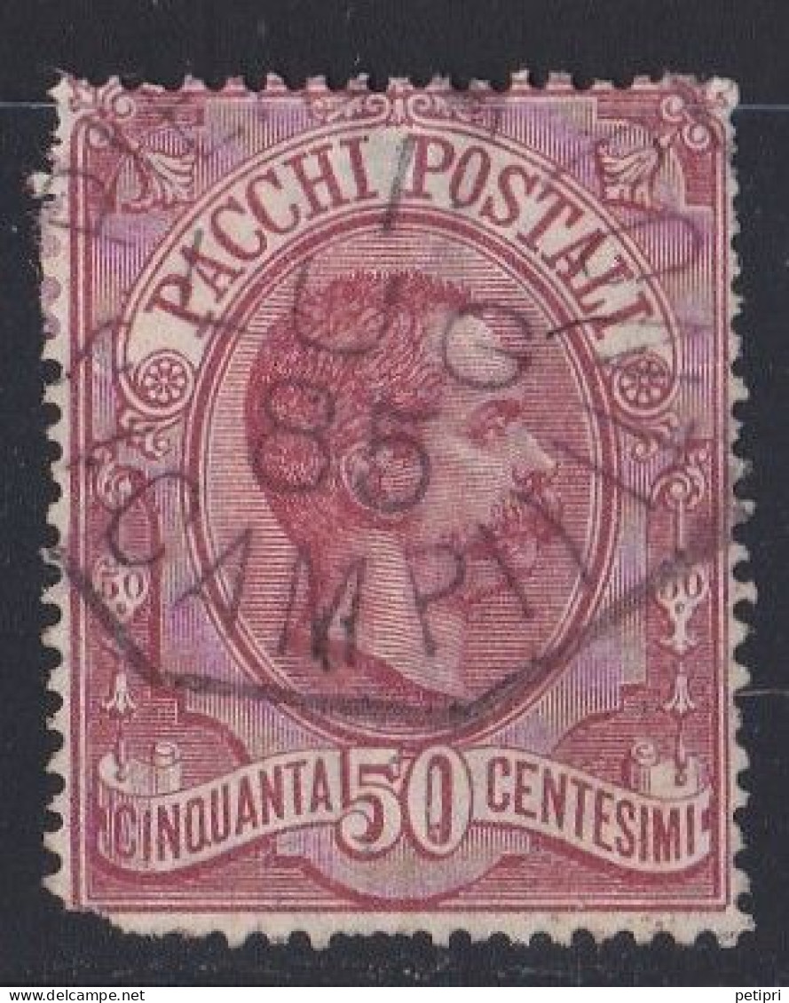 Italie - 1878 - 1900  Humbert I  - Colis Postaux - Y&T  N °  3  Oblitéré 1885 - Paketmarken