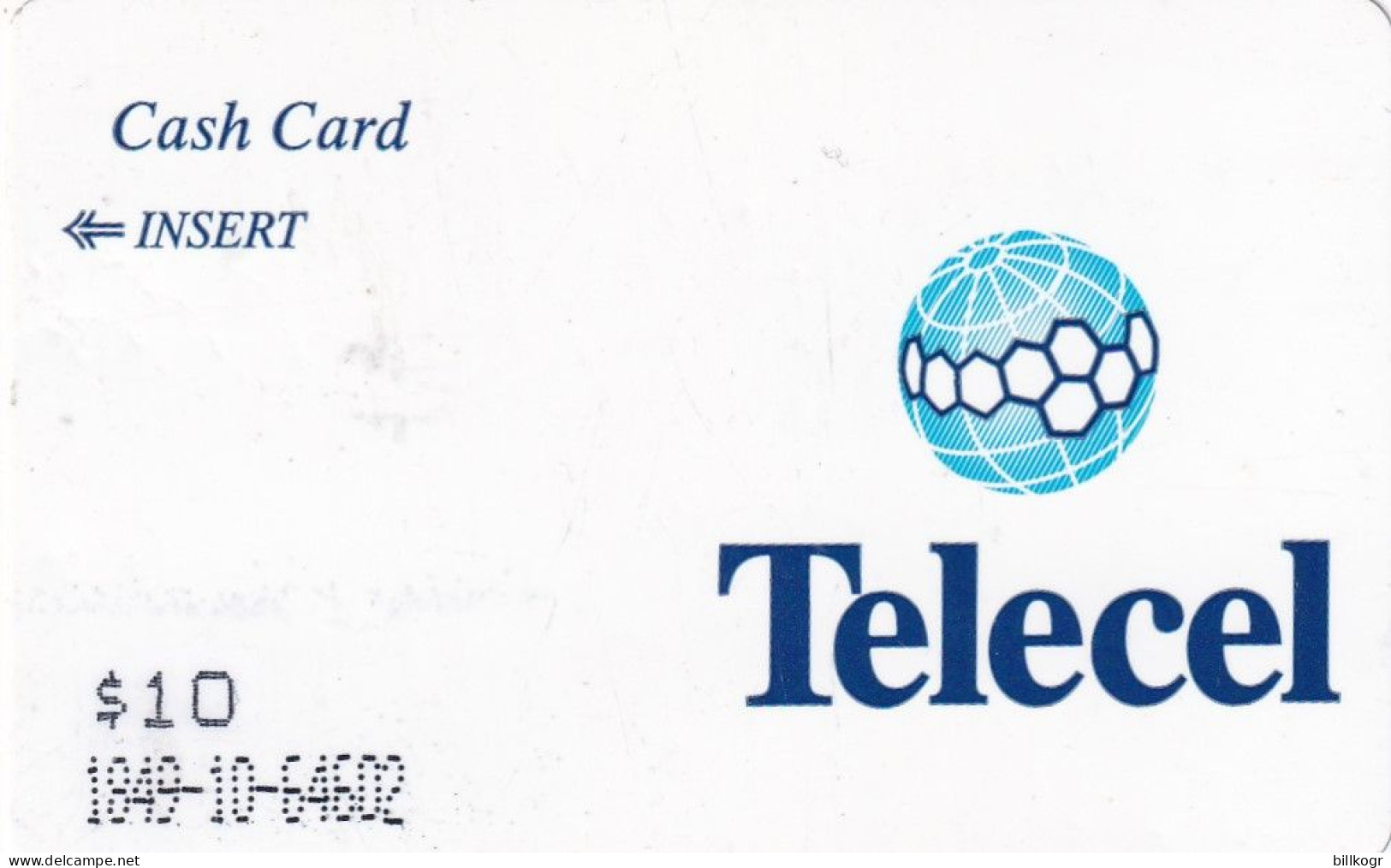 CONGO - Telecel Phonecard $10, Used - Kongo
