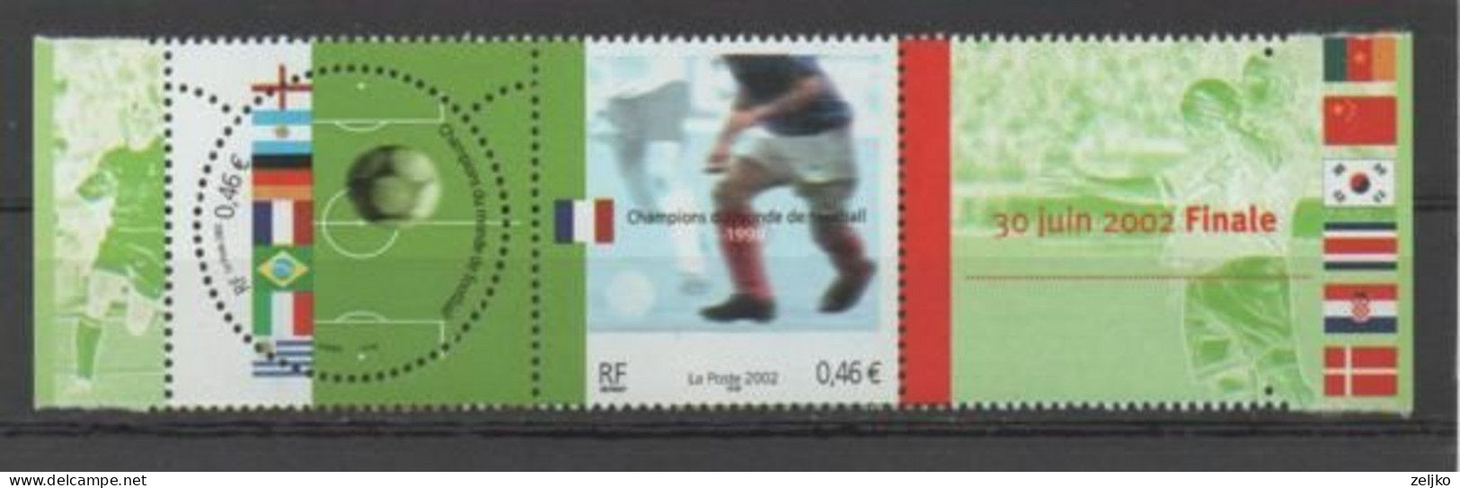 France, Football, Soccer, Michel 3620 - 3621, MNH, World Champions, Set From Miniature Sheet - Other & Unclassified