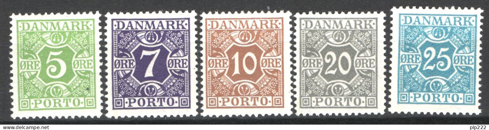 Danimarca 1930 Segnatasse Unif.22/26 */MH VF/F - Port Dû (Taxe)