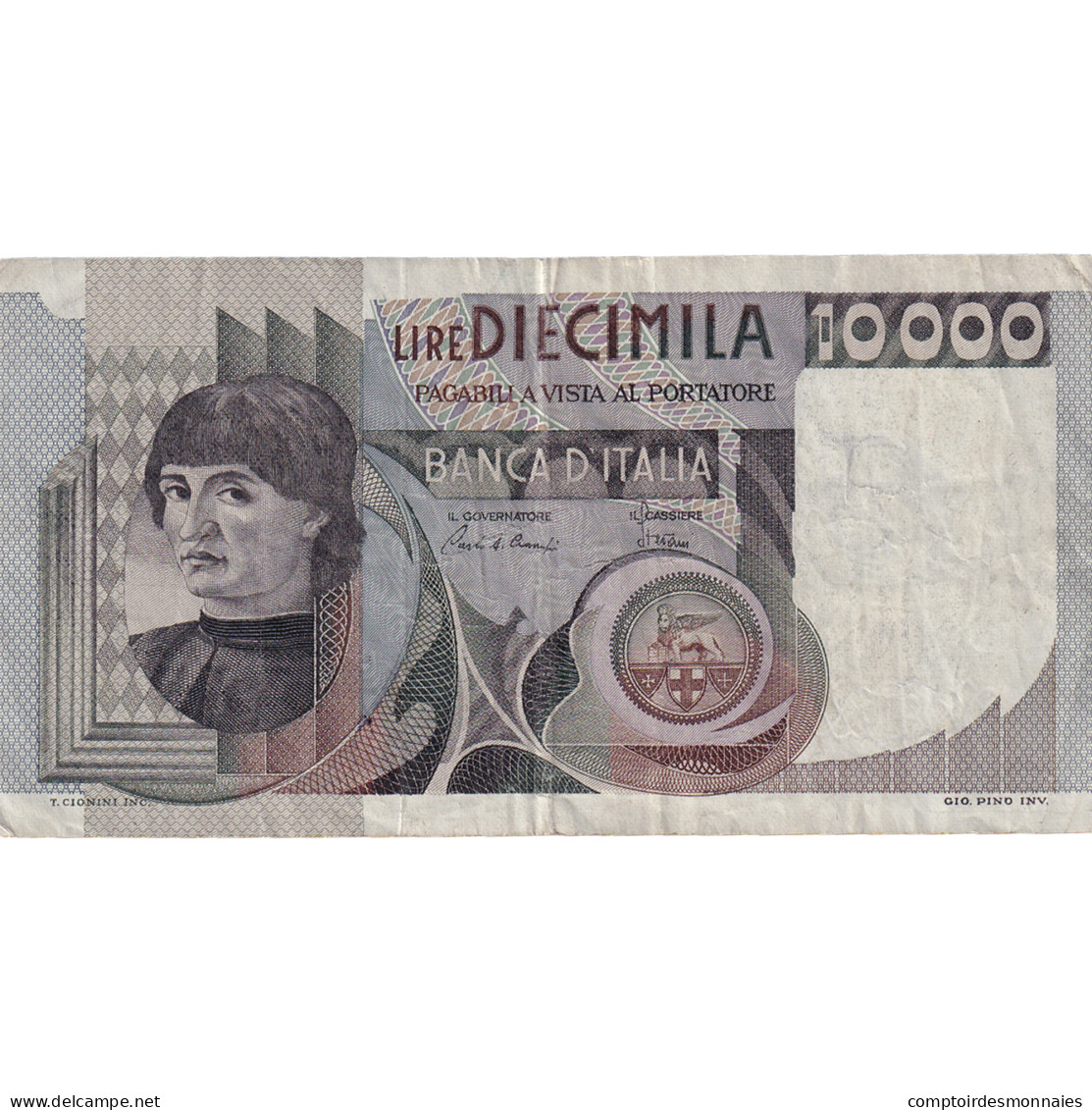 Billet, Italie, 10,000 Lire, 1976, 1976-10-30, KM:106a, TB+ - 10000 Liras