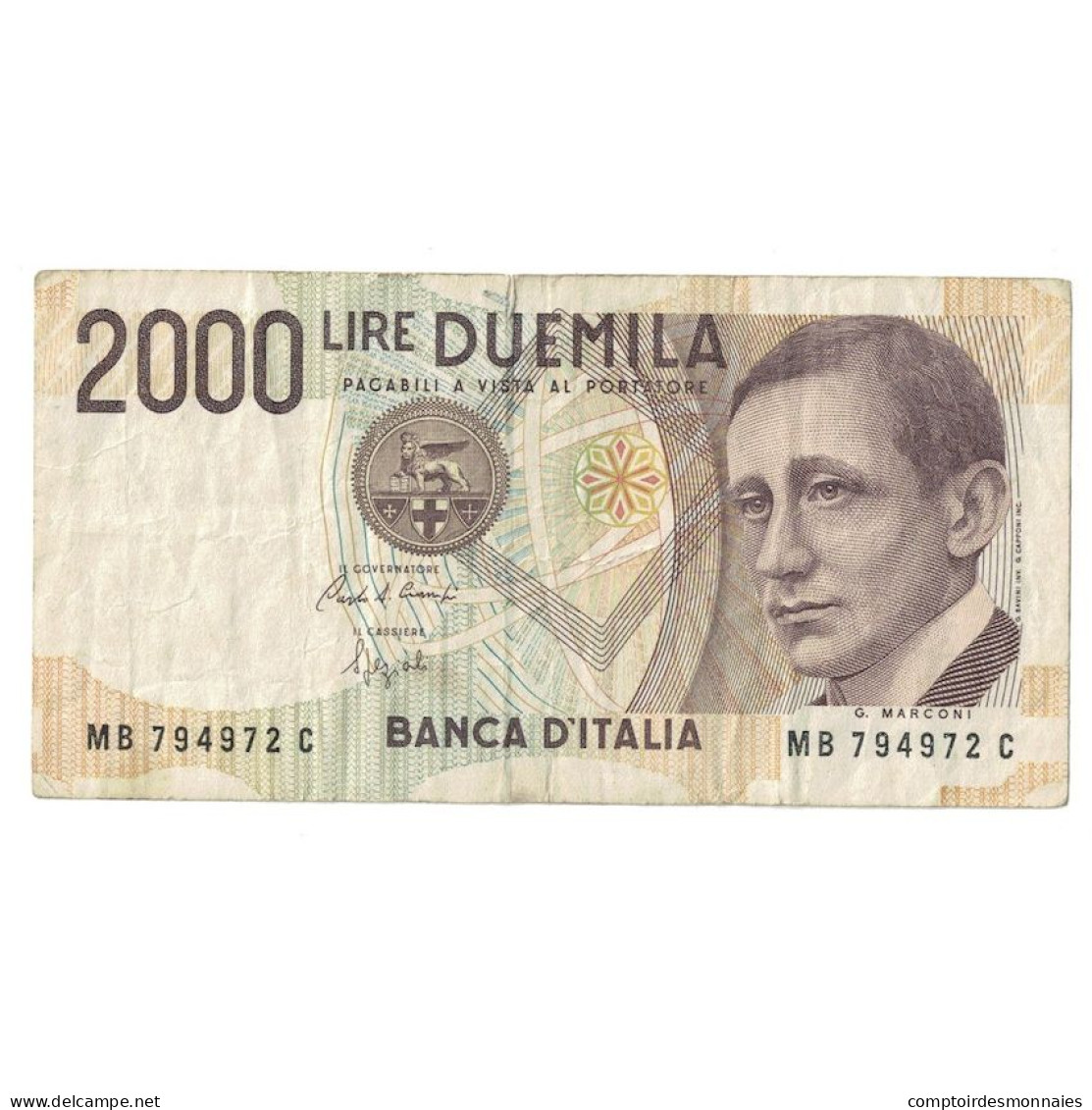 Billet, Italie, 2000 Lire, D.1990, KM:115, TB+ - 2000 Lire