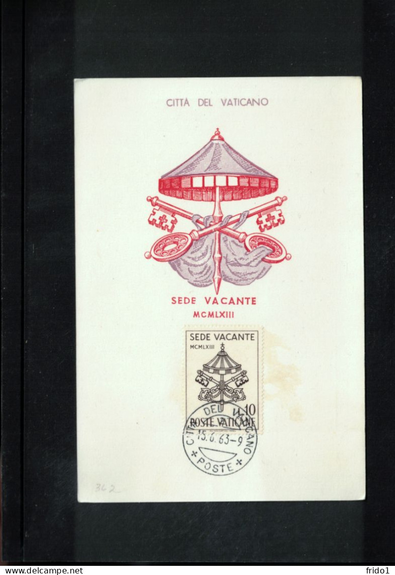 Vatican 1963 Sede Vacante 1963 Carte Maximum - Maximum Cards