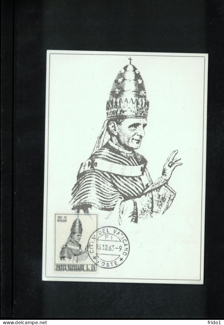 Vatican 1963 Coronation Of The Pope Paul VI Carte Maximum - Maximum Cards