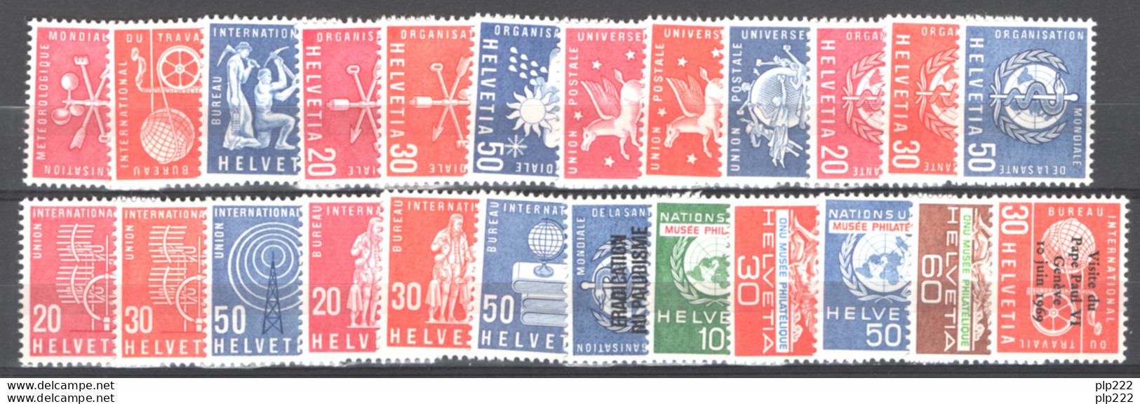 Svizzera 1948/60 Accumulation 200 Val.in Serie Complete / Accumulation 200 Val. Complete Set **/MNH VF - Lotes/Colecciones