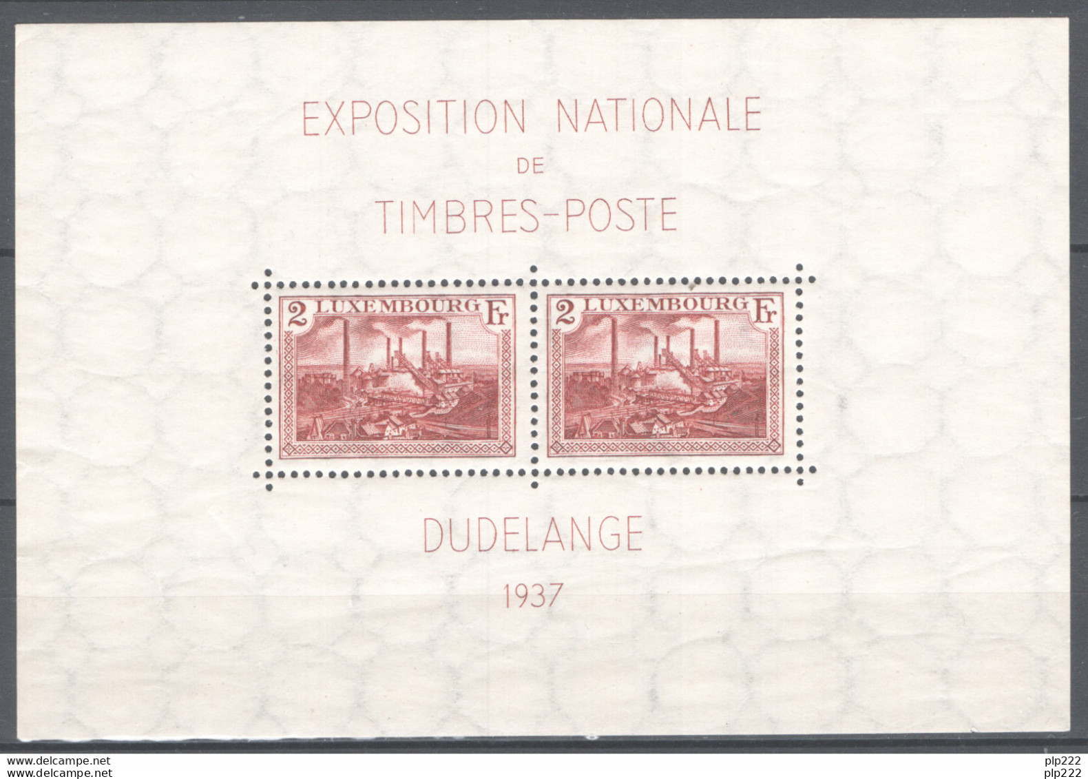 Lussemburgo 1937 Unif.BF2 **/MNH VF/F - Blocs & Feuillets