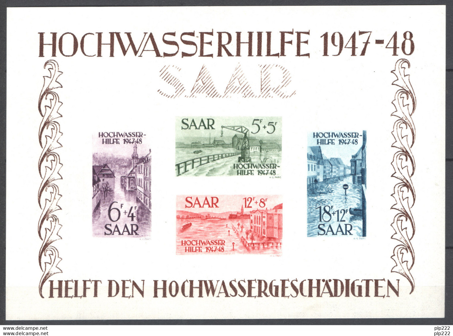 Sarre 1948 Unif.BF1 **/MNH VF - Blocs-feuillets