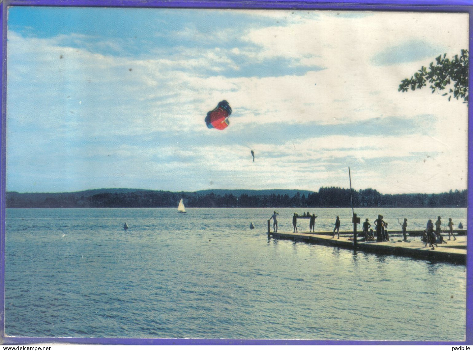 Carte Postale 58.  Montsauche-les-Settons  Le Lac   Parachute   Très Beau Plan - Montsauche Les Settons