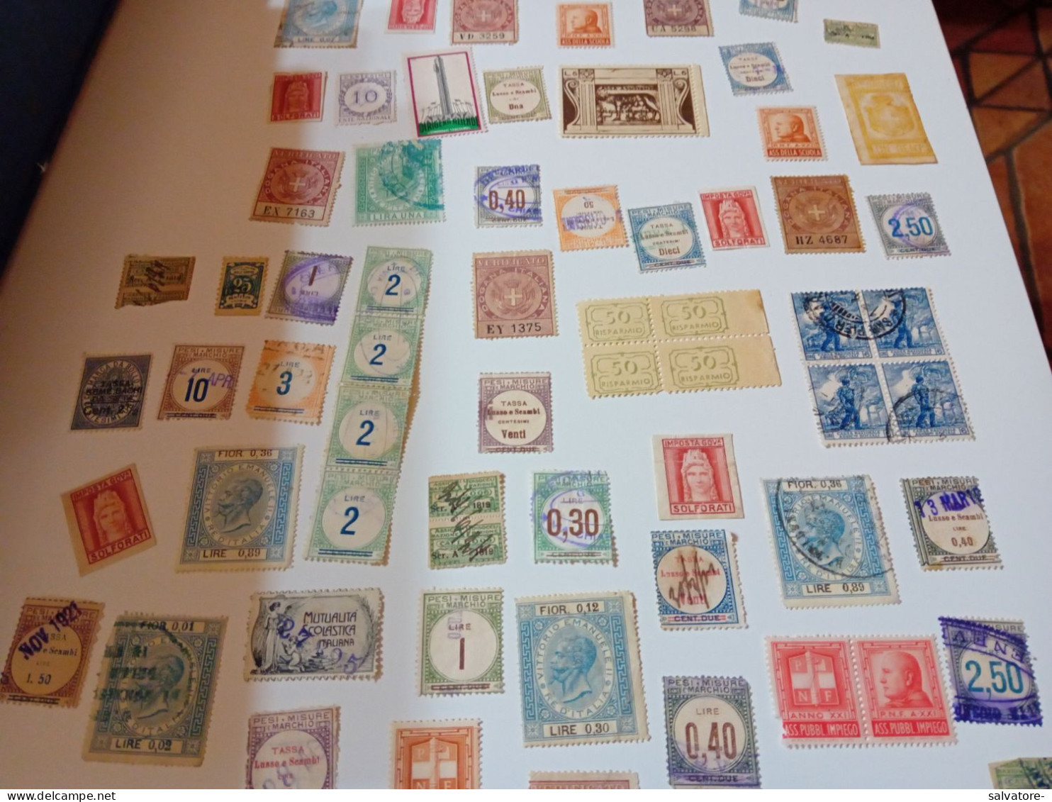 LOTTO 70 MARCHE DA BOLLO REGNO - Revenue Stamps