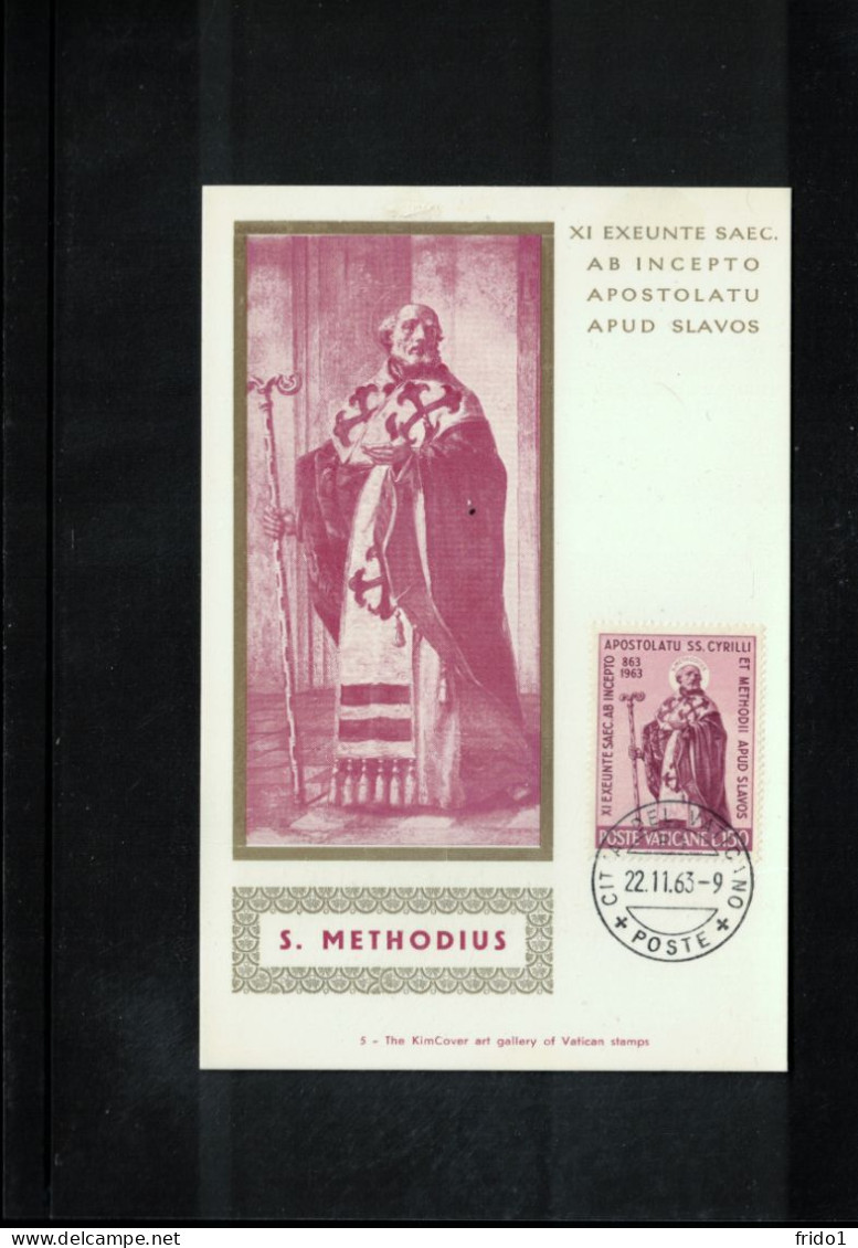 Vatican 1963 Saint Methodius Carte Maximum - Maximum Cards