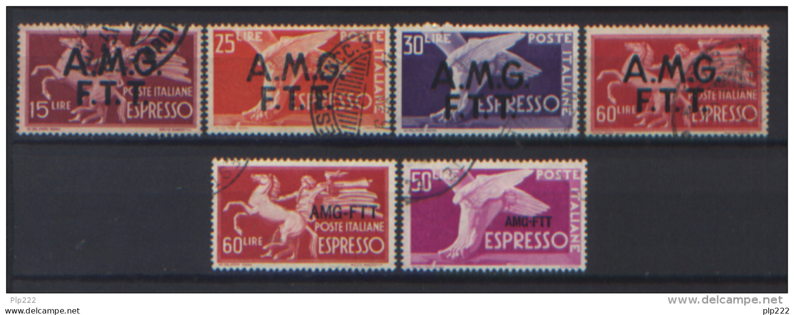 Trieste A 1947/52 Espressi Sass.Ex.1/6 Usati/Used  VF/F - Correo Urgente