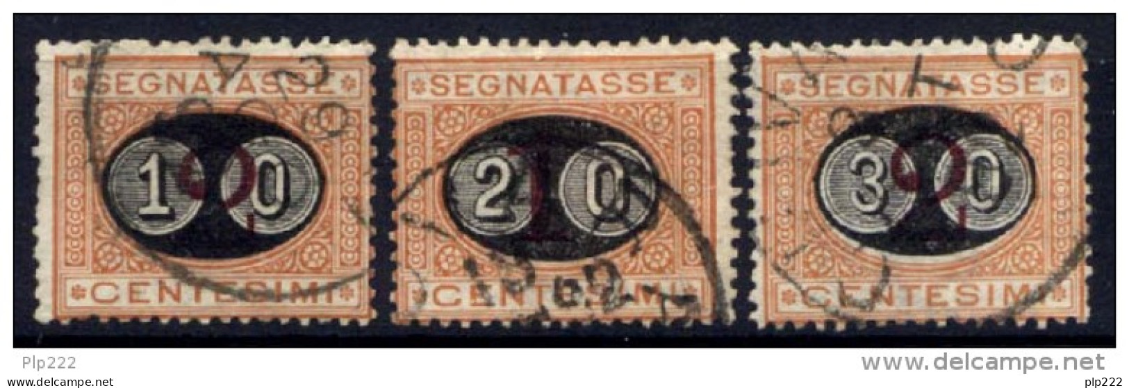 Italia Regno Segnatasse 1890 Sass.Segn.17/19 Usati/Used VF/F - Portomarken