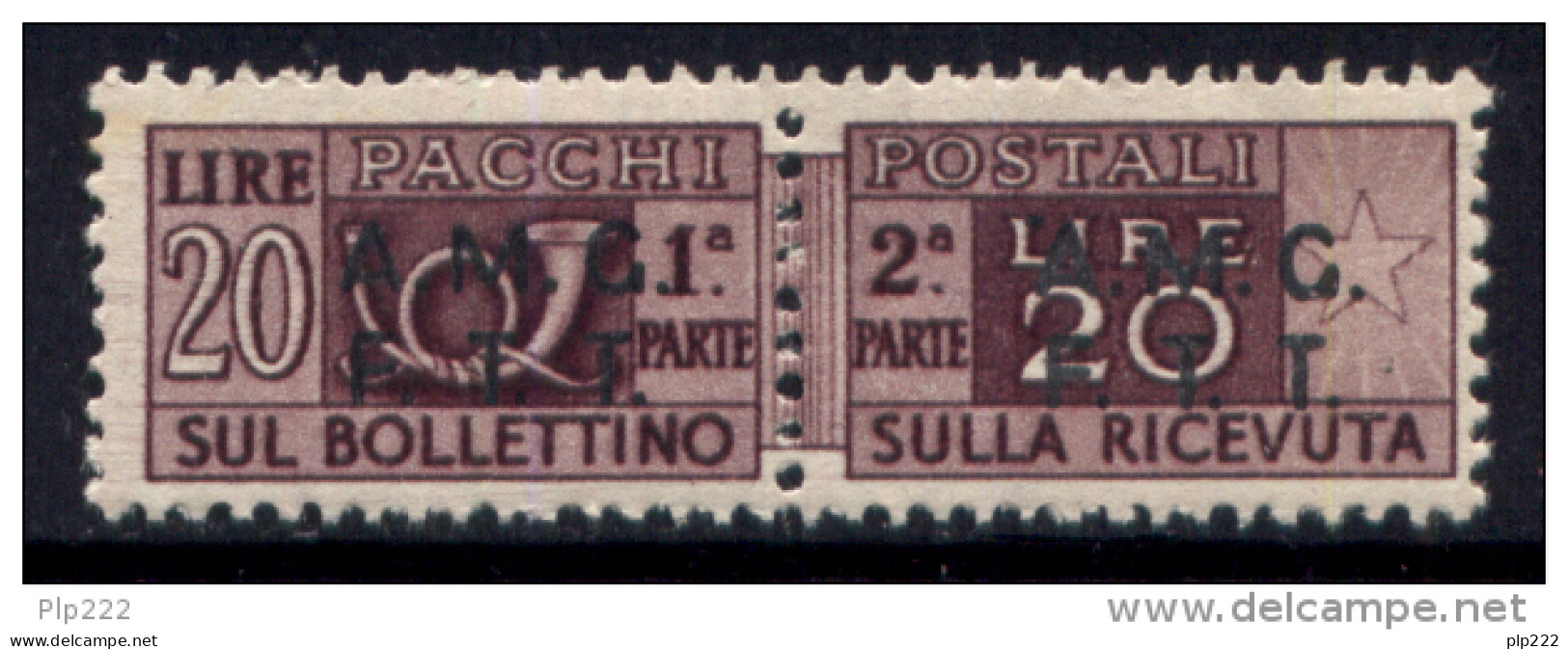 Trieste A 1947 Pacchi Postali 20&pound; Sass.PP7 **/MNH VF/F - Poste Aérienne