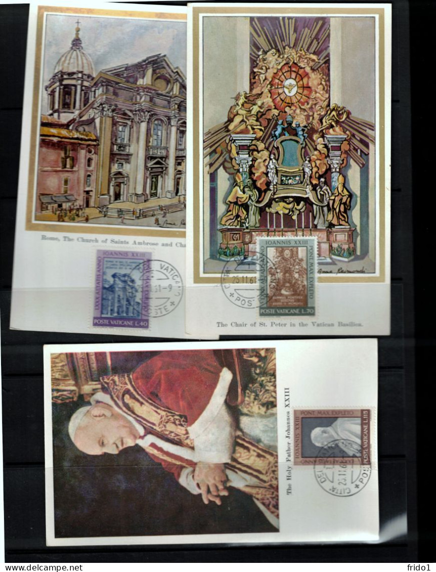 Vatican 1962 80th Birthday Of The Pope Johannes XXIII   6x Carte Maximum - Maximumkarten (MC)